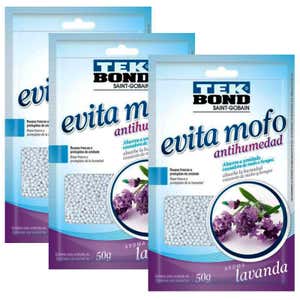 Evita Mofo Lavanda Sachê 50 GR Kit com 3 Unidades TEKBOND