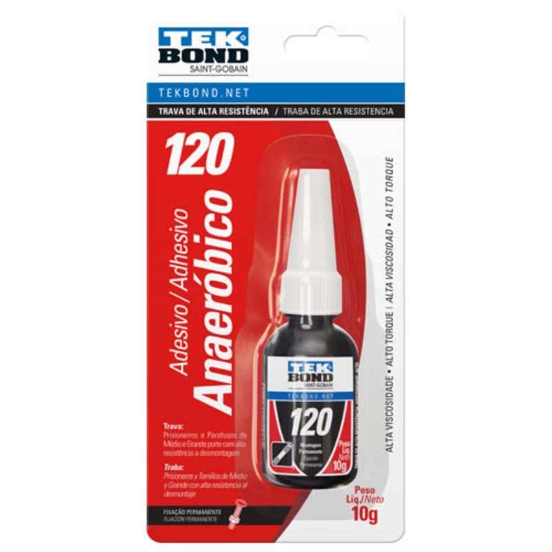 Cola Trava Parafusos 120 Vermelho 10 GR 20141004000 TEKBOND